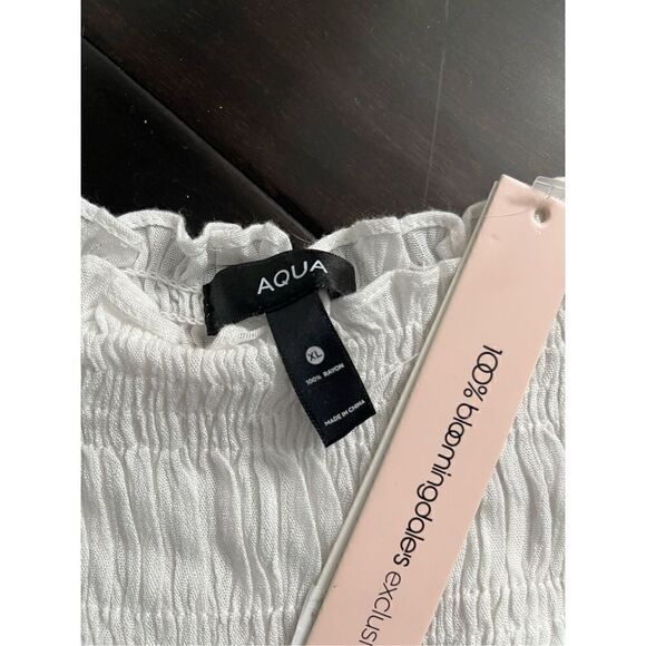 NWT Aqua Womens Eyelet Square Neck Cropped - Picture 3 of 5